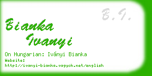 bianka ivanyi business card